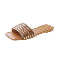 thumbnail image 2 of Dvkptbk Womens Flat Sandals Open Toe Slides Adjustable Slip On Slippers for Summer for Beach, Home, Indoor Outdoor Use ummer, 2 of 5