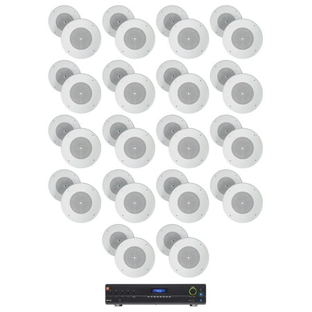 JBL VMA1240 Commercial/Restaurant 240W 70v Amplifier+(36) 8" Ceiling Speakers