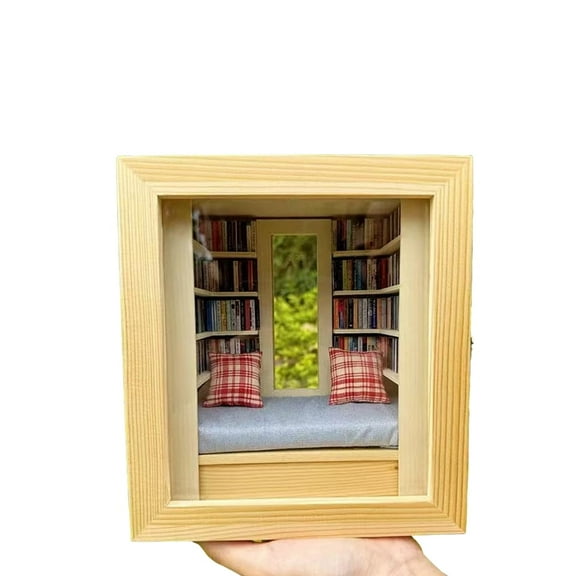 Anxiety Bookshelf Mini Books, Mini Bookshelf For Mini Books Anxiety Bookshelf Shake Away Your Anxiety Contains 200 Miniature Book Decor, Tiny Bookshelf With Mini Books Antique Style Gift Decoration