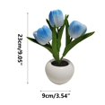 thumbnail image 3 of Lámpara de mesa LED Night Light Flower Bonsai | Luz de acento decorativa para interiores | Brillo suave sin parpadeo | Alimentado por batería | Diseño de porcelana cerámica | 23x9cm | Dormitorio, 3 of 7