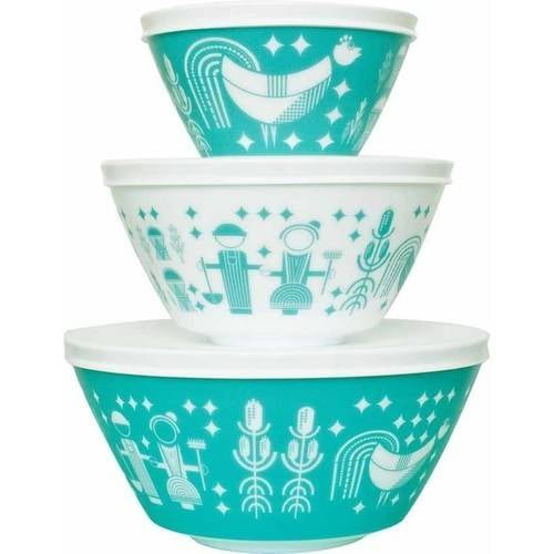 Vintage Charm Inspired by Pyrex 6Piece Mixing Bowl Set