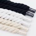 thumbnail image 5 of Tutuviw Rope Shoe Laces 10mm Thick Wide Round Cotton Shoelaces Replacement Strings for Sneakers 140cm Length for Men Women Boots Sneakers Shoestring(1 Pairs, Black), 5 of 7