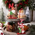 thumbnail image 3 of Farfi Wooden Christmas Ornament Desktop Faceless Gnome Gingerbread Man Decoration Xmas Noel Joy Centerpiece for Home Mantel Dining Table(Type A), 3 of 13