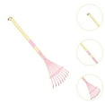 thumbnail image 6 of YWMJZEU Mini Garden Hand Tool Compact Steel Easy to Use Pink with Wood Handle Beach Sand Leaf Rake, 6 of 9