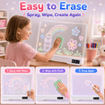 thumbnail image 5 of 16" Rechargeable LED Drawing Board for Kids, 15 Light Effects, Neon Dry Erase Light up Board with Invisible Stand, 12 Markers & Tracing Book, Art Kits Gift for 4 5 6 7 8 9 10 11 12 Year Old Girls, 5 of 7