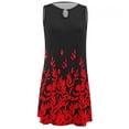 thumbnail image 2 of Jophufed Summer Spring Dresses for Women 2022 Cute Cold Shoulder Boho Tshirt Dresses A Line Shift Floral Printed Tunic Dress,Sleeveless Beach Short Mini Sundress, 2 of 5