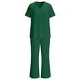 thumbnail image 6 of FNFYFH Scrubs for Women Set Medical Uniform V-Neck Top and Straight Leg Pants Soft Stretch Workwear with Pockets, 6 of 9