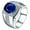 Blue, variant on Opolski Luxury Men Cubic Zirconia Rhinestones Inlaid Finger Ring Jewelry Gift