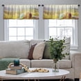 thumbnail image 4 of LALILO Kitchen Curtain Valance Happy Man Green Grass Meadow Rod Pocket Window Curtain 52"x 18" Set of 2, 4 of 5