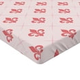 thumbnail image 2 of Ambesonne Coral Fitted Sheet, Checkered Fleur De Lis, Full Size, Pale Pink Coral, 2 of 3