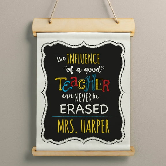 Special Teacher Gift - Personalized Hanging Canvas Banner