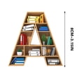 thumbnail image 3 of CuiLiyq Bookcase Hanging A to Z Letter Shaped Bookshelf Pendant, Christmas Tree Hanging Decorations, Acrylic Ornament Xmas Decor (Acrylic, Letter-A), 3 of 6
