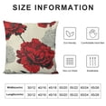 thumbnail image 6 of Nawypu Carnation Flower Throw Pillow Cover Blossom Plant Rose Peony Red Bouquet Throw Decorative Pillow Case  Cushion Cover for Home Hotels Bed Car Farmhouse 2pcs 20x20in, 6 of 6
