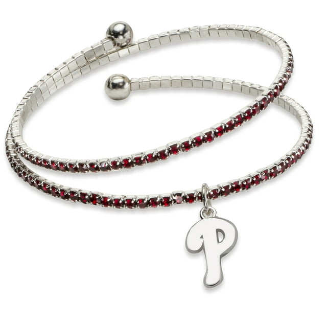 Philadelphia Phillies Amped Logo Crystal Bracelet Logoart Mlb Philadelphium Philly