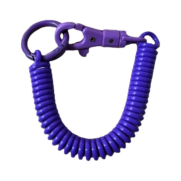 Telescoping Spring Lanyard Keychain with Plastic Coil Rope for Keys and Phone Accessories