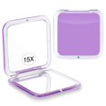 thumbnail image 1 of Espejo compacto SANTOO morado plegable con aumento 15X, 1 of 7
