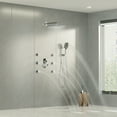 thumbnail image 2 of Boyel Living Shower Head and Handle Set Wall Mount 12'' Rainfall 3 Function Thermostatic Shower System with 6 Body Jets,Chrome, 2 of 8