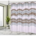 thumbnail image 4 of Ambesonne Tiles Shower Curtain, Retro Pattern of Waves Roman, 69"Wx70"L, Umber Lilac, 4 of 4