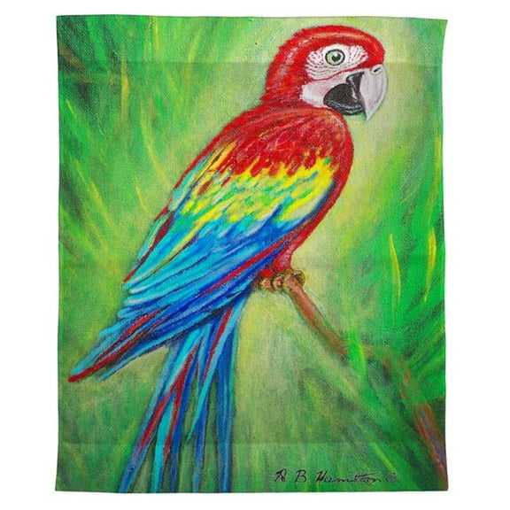 Betsy Drake TP033 24 x 30 in. Red Macaw Outdoor Wall Hanging