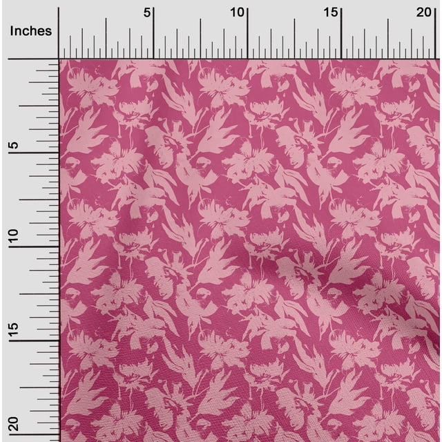 oneOone Rayon Pink Fabric Florals Craft Projects Decor Fabric Printed By The Yard 56 Inch Wide