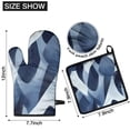 thumbnail image 6 of Blue and Grey Abstract Art Artwork Kitchen Oven Mitt and Pot Holder Sets 2 Pcs for Baking, Cooking and Grilling, Heat Resistant Up To 392 °F, 6 of 7