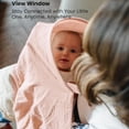 thumbnail image 2 of Breathable 100% Cotton Muslin Nursing Cover – Breastfeeding Privacy Apron with Arch Neckline, Versatile Stroller Cover & Multi-Use Baby Shower Gift, 2 of 7