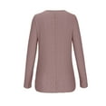 thumbnail image 5 of Lovskoo Long Sleeve Shirts for Women Spring Fall Trendy Button V-Neck Casual T-Shirt Top Solid Blouse Pink 2XL, 5 of 7