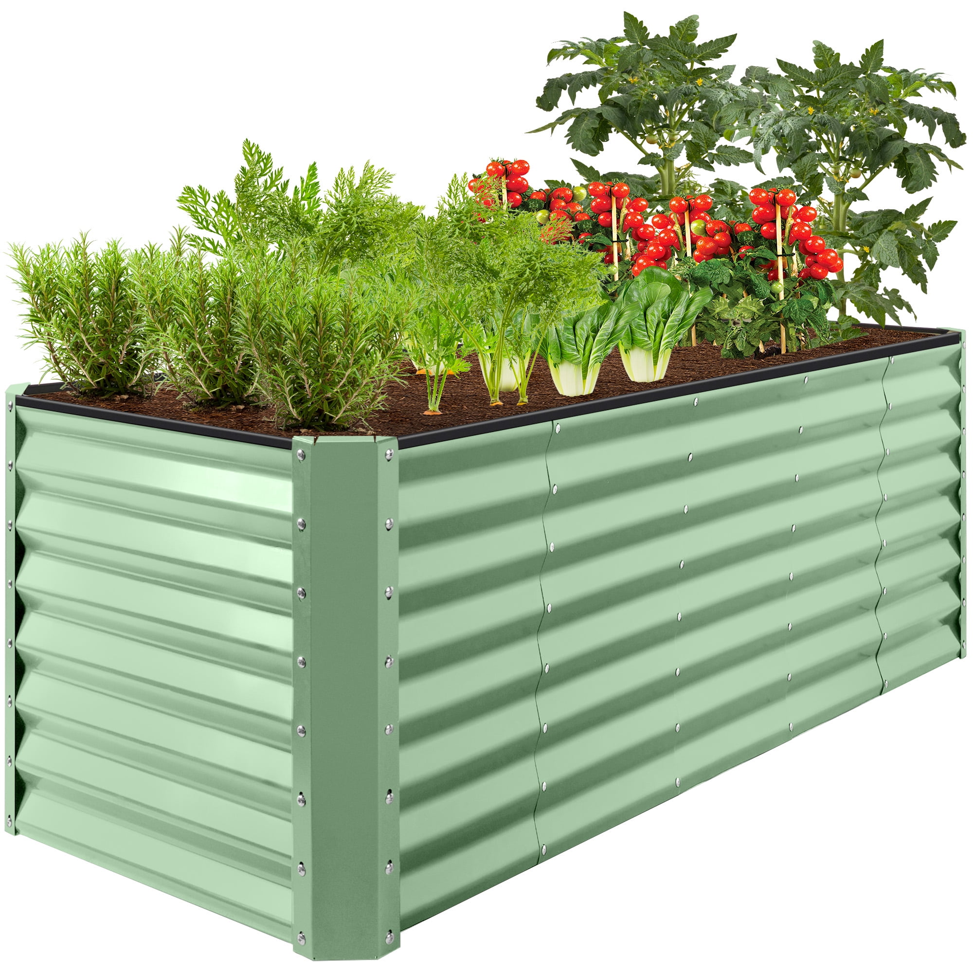 Best Choice Products Raised 8x2x2ft Metal Garden Bed, Planter Box