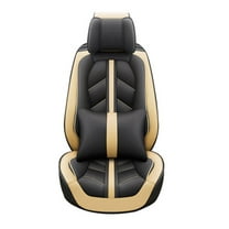 Maidao Custom Fit Renegade Car Seat Covers for Jeep Renegade 2014-Present Leather Waterproof Front Rear Cushion Protector Beige