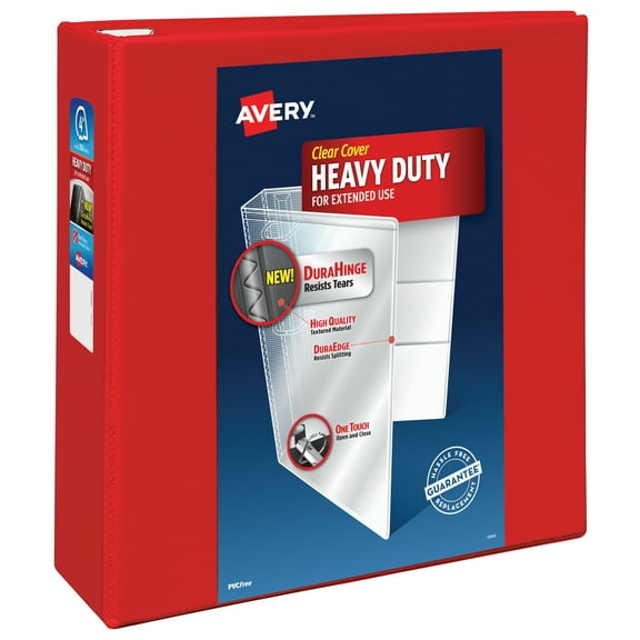 Avery Heavy-Duty View Red 4" Binder (79326)