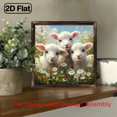 thumbnail image 5 of Heart Shaped Cute Lamb Sheep Hanging Decor, Cartoon Farm Animal Nursery Wall Sign, Spring Daisy Field Art for Living Room Bedroom Door Decor, Adorable Gift for Family Friends Kids Mom, 5 of 9