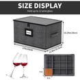 thumbnail image 2 of Caja de almacenamiento para copas de vino Aokeyee, 2 unidades, gris, con separadores, 2 of 7