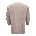 thumbnail image 5 of Sweaters for Men Knit Tops Blouse Men Classic V-Neck Long Sleeve Cable Thickened Thermal Knit Pullover Fall Winter Base Sweater, 5 of 9