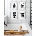 thumbnail image 5 of Drsoum Bathroom Wall Decor Funny Toilet Signs Quotes Wall Art Small Bathroom Pictures 8x10in4pcs Natural Framed, 5 of 5