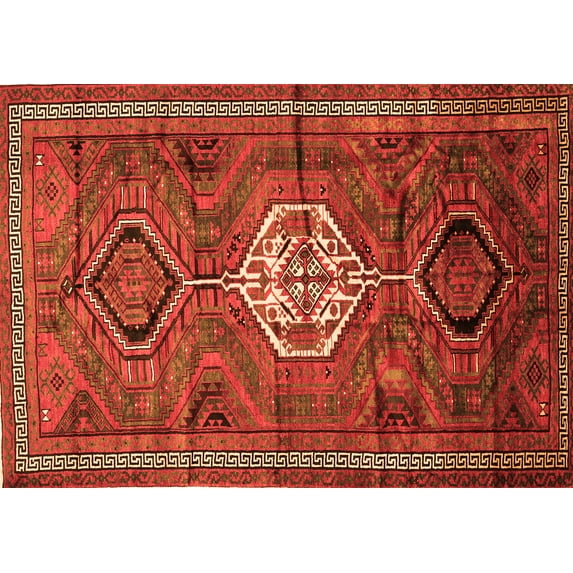 Ahgly Company Indoor Rectangle Persian Orange Traditional Area Rugs, 2' x 3'