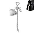 thumbnail image 2 of Lip Gloss Holder Keychain Lipstick Lip Balm Chapstick Holder Key Chain Star Hear Bow Purse Bag Charms for Women, 2 of 9
