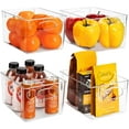 thumbnail image 4 of Sorbus Clear Plastic Storage Bins (4-Pack) - Medium Organizers for Kitchen, Pantry, Cabinet, Fridge, and Refrigerator, 4 of 8