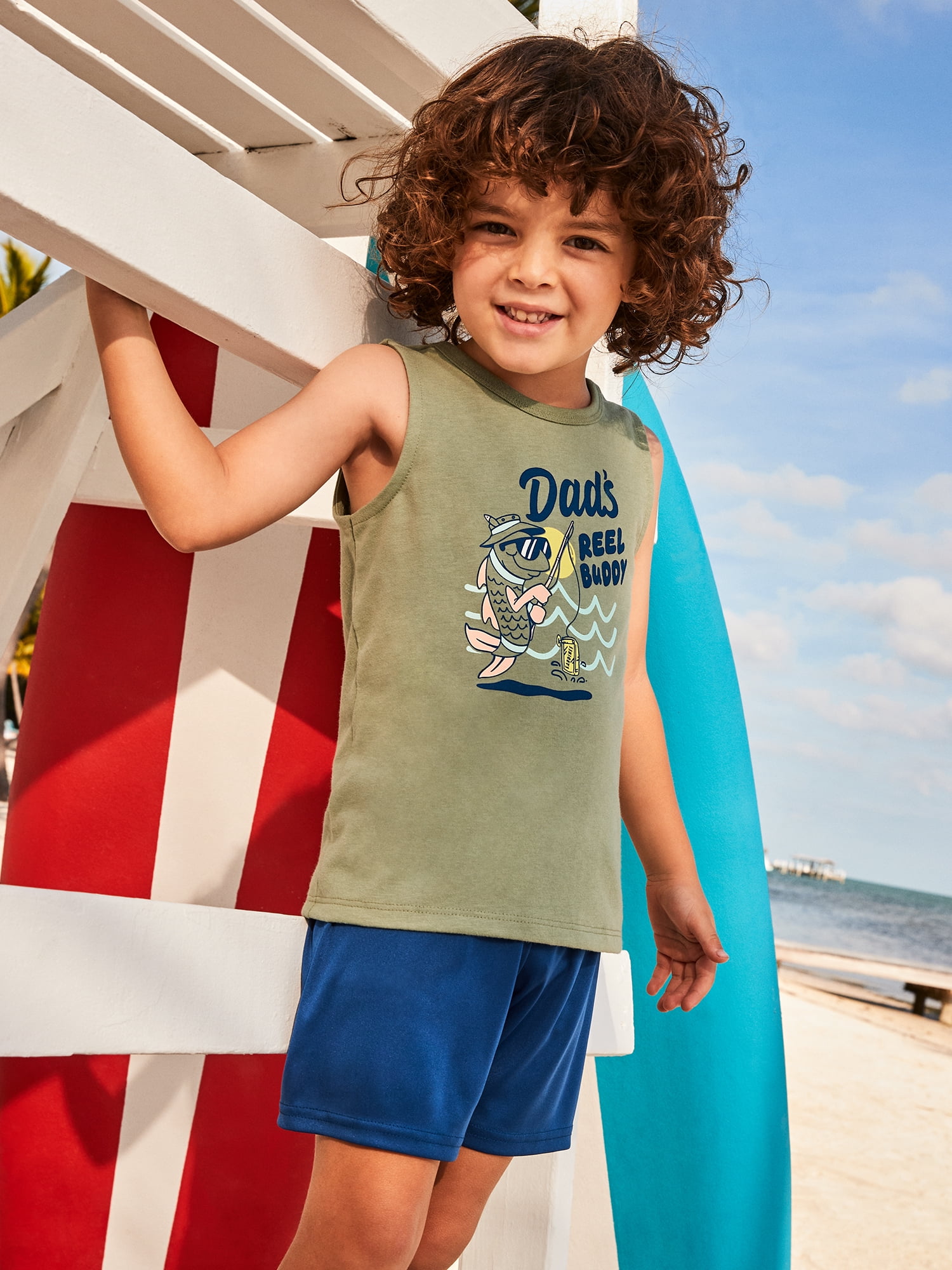 Garanimals Newborn, Baby & Toddler Boy Cotton Graphic Tank Top, Sizes 0-6T