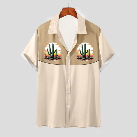 Men Short Sleeve Dress Shirt Tshirts Shirts Men Big and Tall Mens Big and Tall Summer Cotton Shirt Hawaiian Shirt for Men Cotton with Pocket