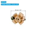 thumbnail image 2 of Uxcell Mini Satin Ribbon Roses Small Rosettes Fabric Flowers with Green Leaves Khaki 30 Pcs, 2 of 6