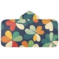 thumbnail image 5 of Yayeee Kids Hooded Towels Toddler Soft Absorbent Beach Bathing Wrap 50" x 23.5", Green Clover Pattern, 5 of 5