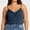 *Navy, variant on ClodeEU Women's V Neck Lace-Trimmed Tank Top,Loose Fit Casual Solid Color Camisole Beige,Women's Plus L
