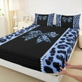 thumbnail image 3 of Feelyou Fashion Princess Bow Bed Sheets, Leopard Cheetah Print King Sheets, Kawaii Dreamy Bowknot Sheet Set, Super Cozy Room Decor, 4-Piece, 3 of 7