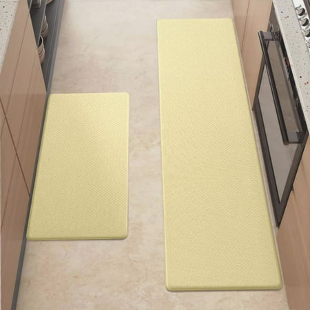 

Anti Fatigue Kitchen Mat Vanilla Kitchen Rugs Non Slip Cushioned Standing Mat for Sink Floor Laundry Office Desk Pro 17.3 x 59