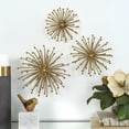 thumbnail image 3 of Uttermost Aga Contemporary Metal Wall Decor in Plated Gold (Set of 3), 3 of 7