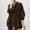 *Brown, variant on ClodeEU Womens Velvet Solid Color Long Sleeve Top V Neck Shirt, Flowy Long Puff Sleeve Ruffle Peplum Babydoll Shirt Red,Womens Plus M