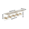 thumbnail image 3 of Luoshdecor Wall Mounted Coat Rack with Shelf, Alloy Coat Rack with Wooden Hooks ,for Hat Towel Hanger Key Bag, 3 of 6