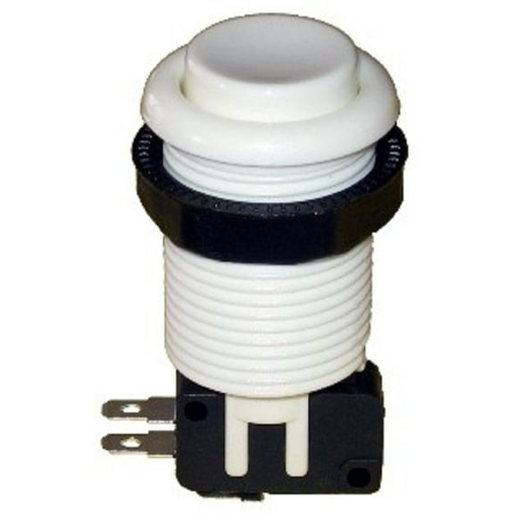 Arcade Game Push button with Horizontal Microswitch (WHITE)