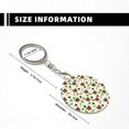 thumbnail image 3 of Naloa Cute Bear Print Round Keychain Keychain Key Ring, Key Tag, Key Chain Bulk for Gift Accessories (Round), 3 of 7