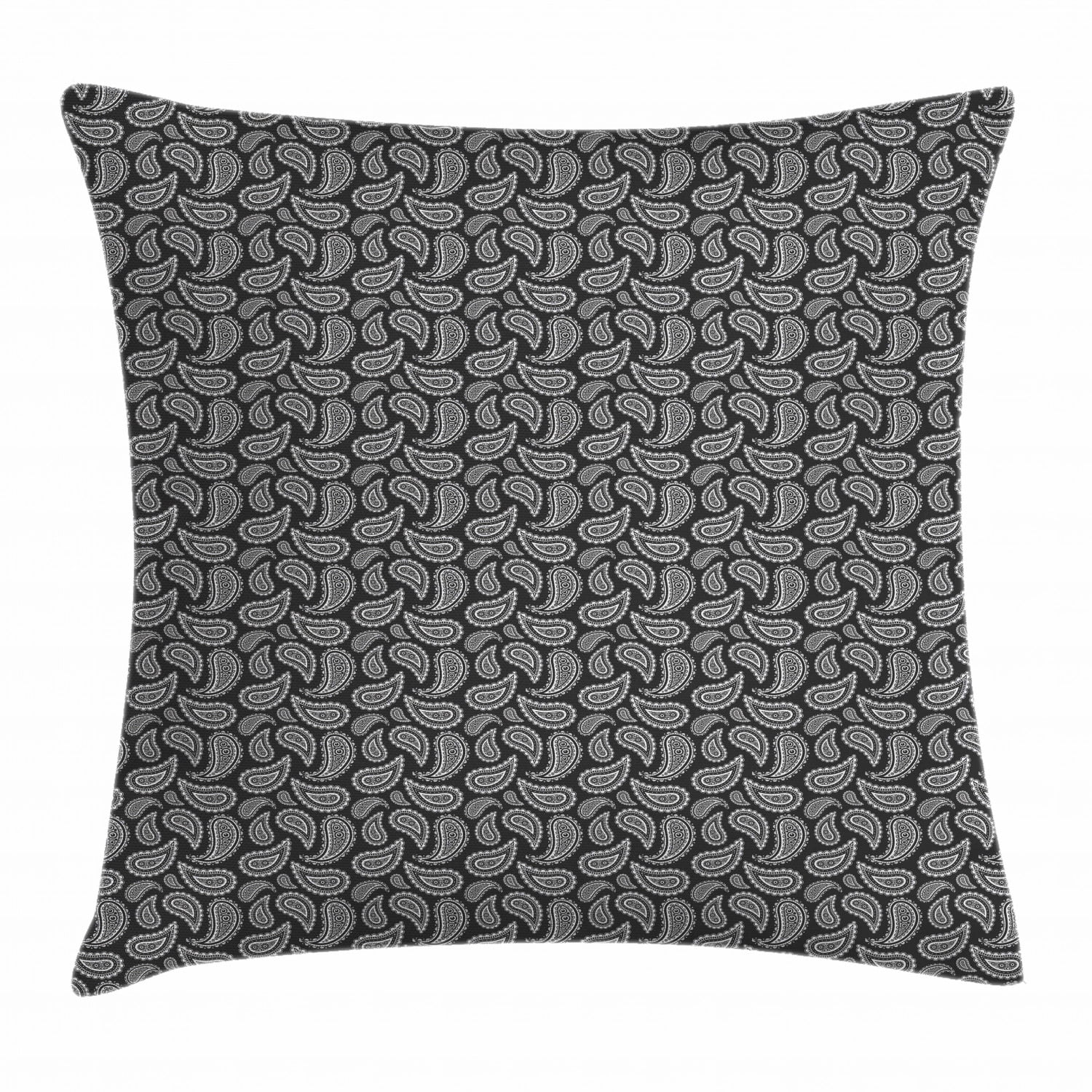 Ethnic Throw Pillow Cushion Cover, Leaf Paisley Classic Eastern